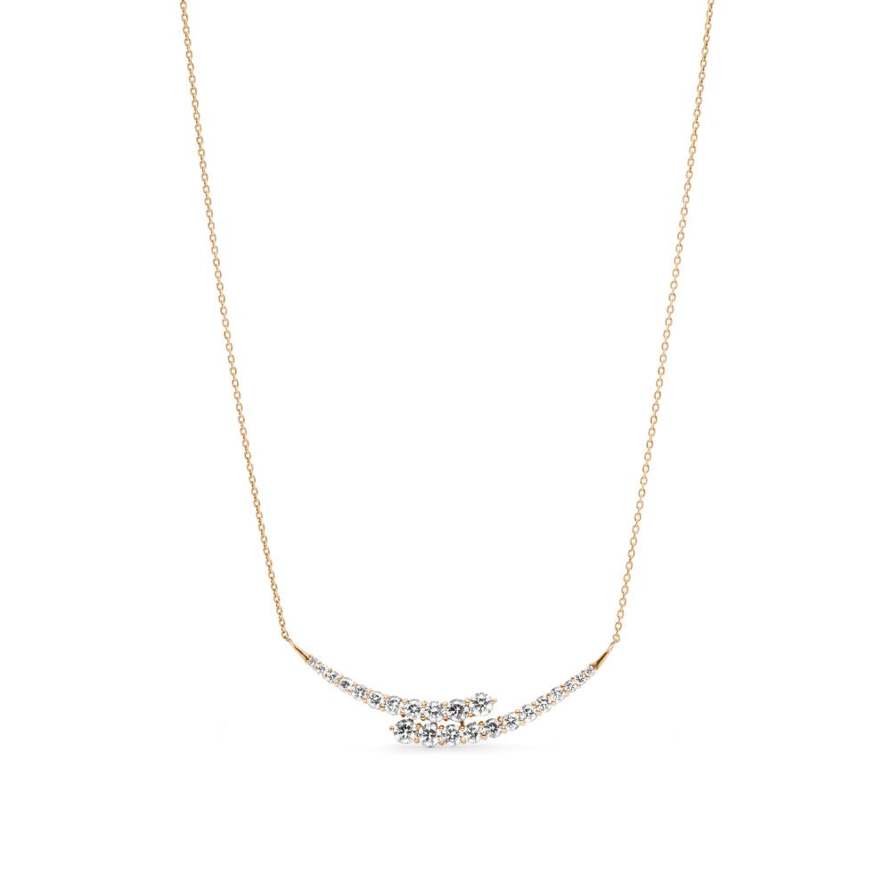 ラボグロウンダイヤモンドクロスアーチ形ネックレス