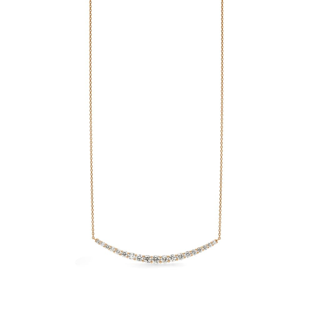 ラボグロウンダイヤモンドアーチ形ネックレス